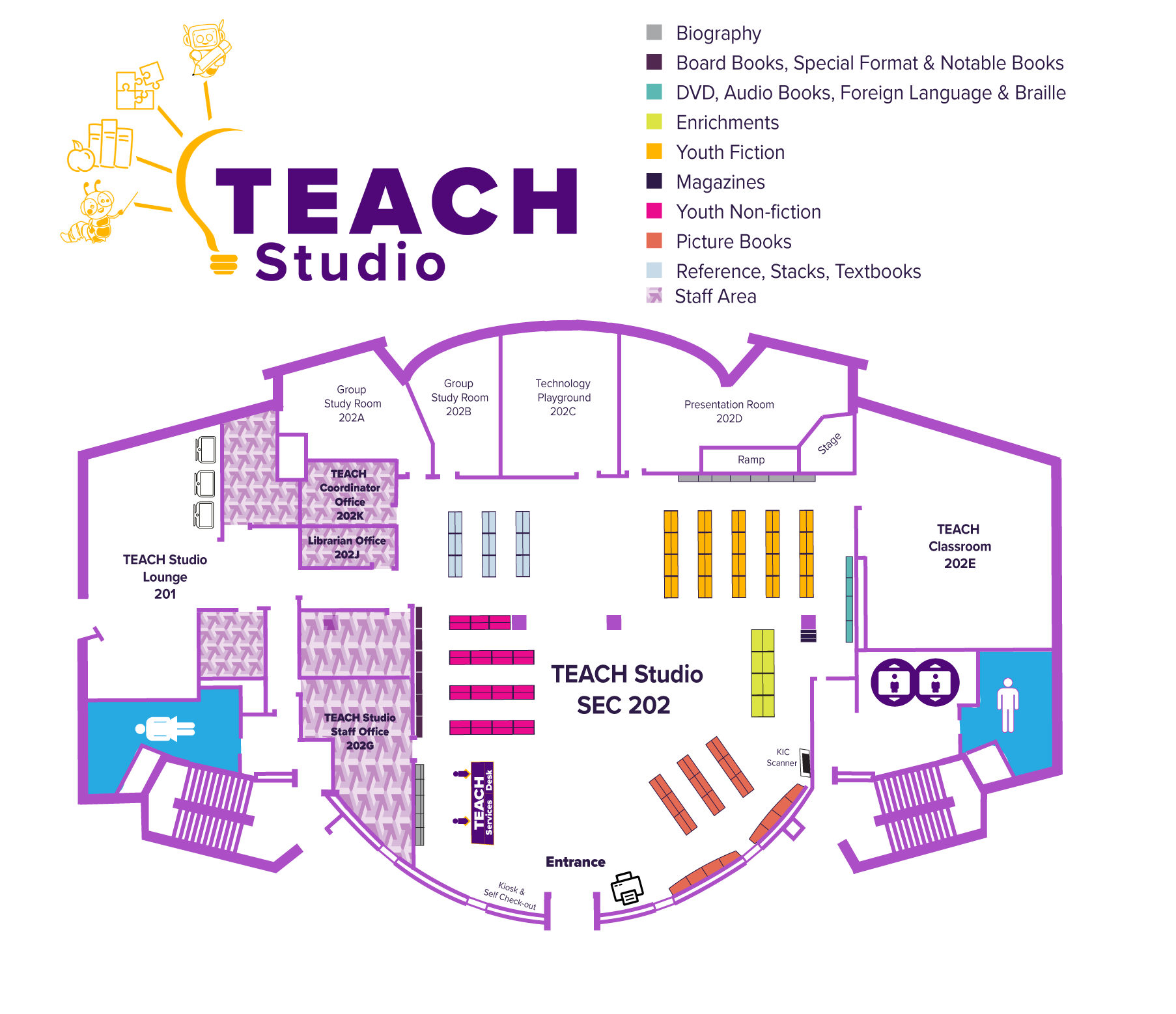 TEACH Studio floor map